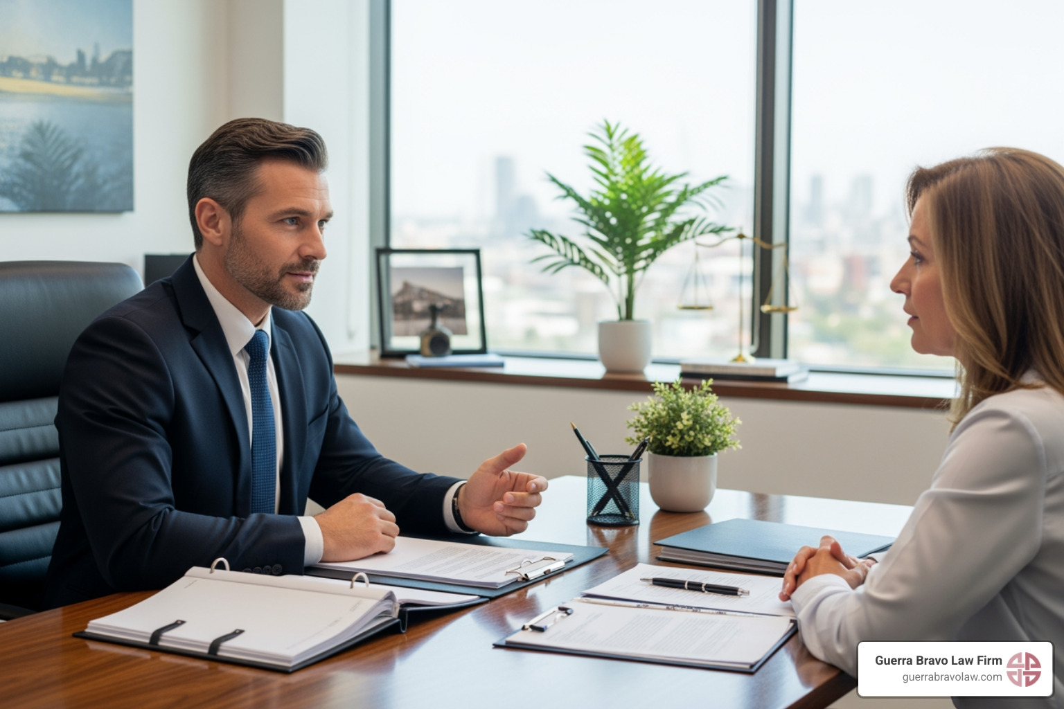 Attorney consulting with a client - b-1 visitor visa attorney