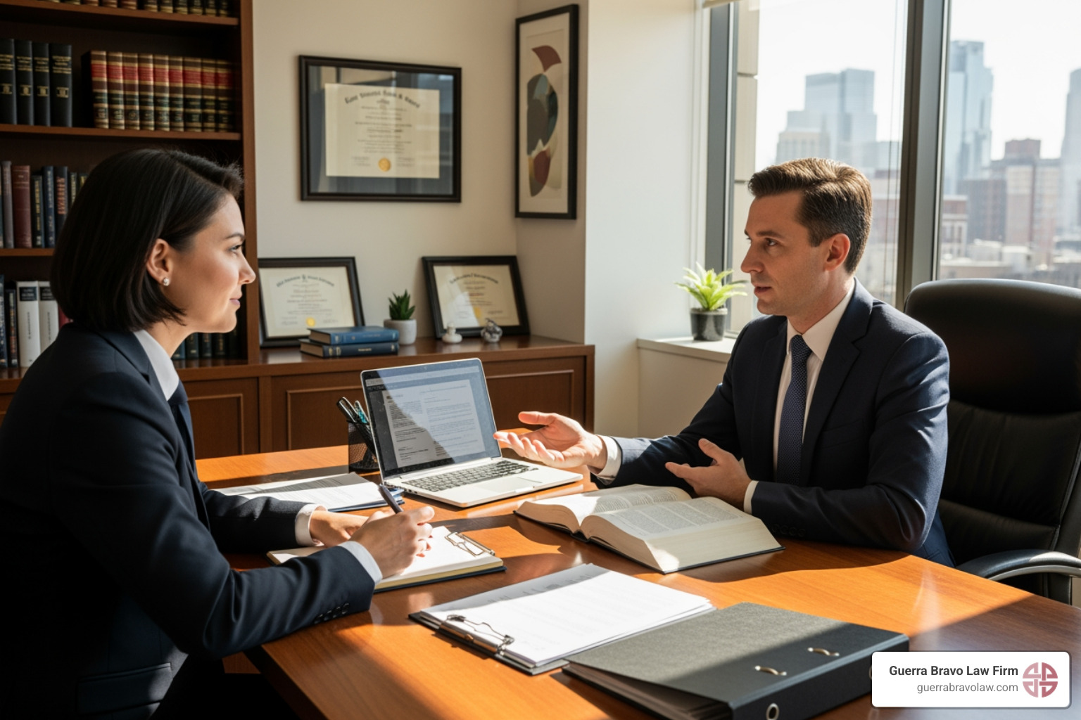 person consulting with an immigration lawyer in an office setting - cancel deportation order